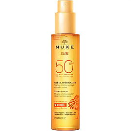 Nuxe Sun Huile Solaire Taning Sun Oil SPF 50+ Bronzlaştırıcı ve Koruyucu Güneş Yağı 150ml - Nuxe