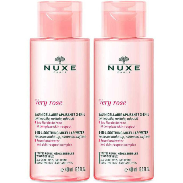 Nuxe Very Rose 3-In 1 Soothing Micellar Water - Temizleyici Misel Su 2X400ml - 1
