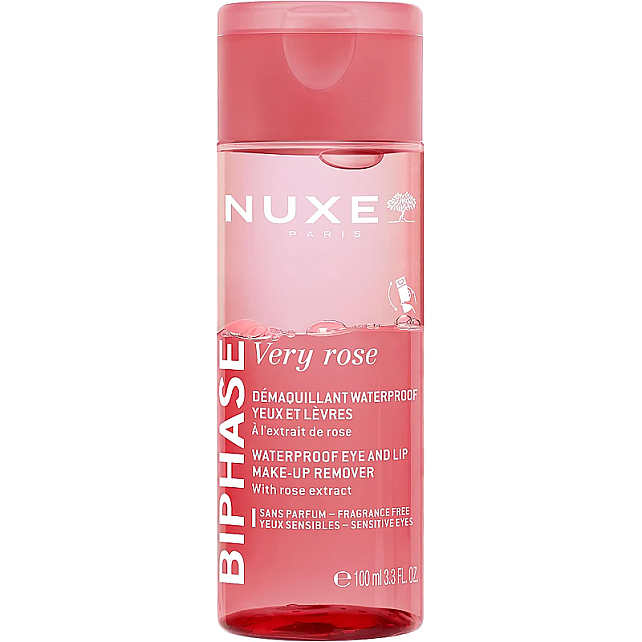 Nuxe Very Rose Gül Özlü Çift Fazlı Göz ve Dudak Makyaj Temizleme Suyu 100ml - 1