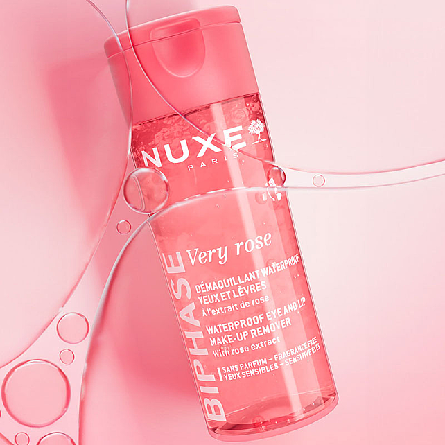 Nuxe Very Rose Gül Özlü Çift Fazlı Göz ve Dudak Makyaj Temizleme Suyu 100ml - 2