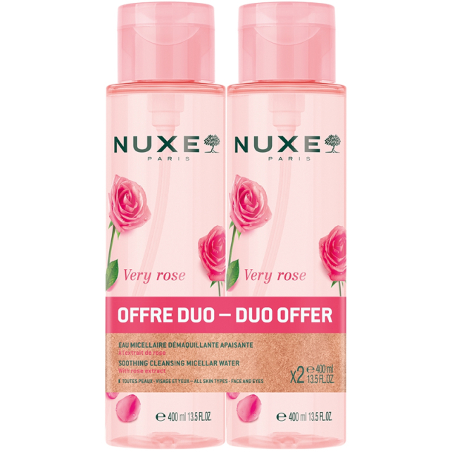 Nuxe Very Rose Soothing Cleansing Micellar Water - Yatıştırıcı Temizleyici Micellar Su 2x400ml - 1