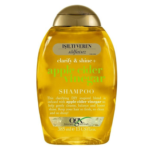 Ogx Apple Cider Vinegar Shampoo - Elma Sirkesi Sülfatsız Saç Şampuanı 385ml - 1