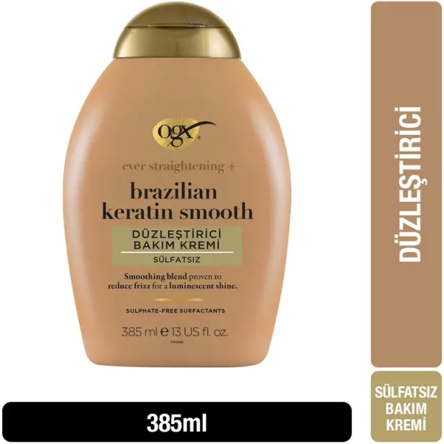Ogx Brazilian & Keratin Smooth Conditioner - Düzleştirici Etkili Bakım Kremi 385ml - 2