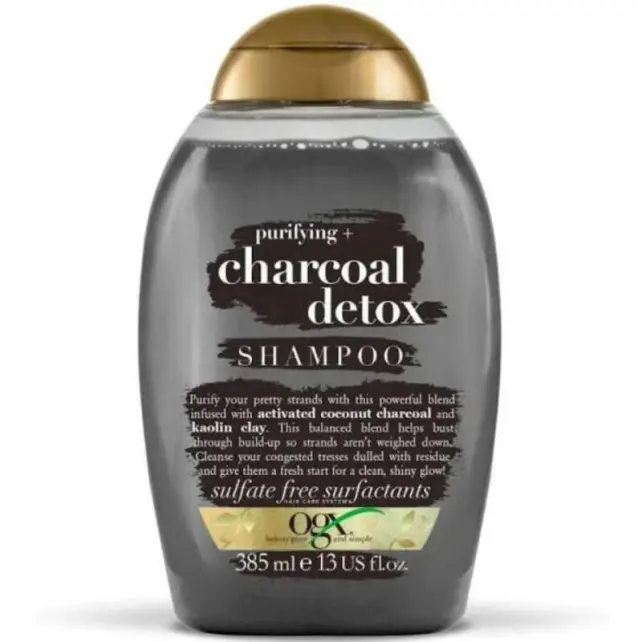Ogx Charcoal Detox Shampoo - Kömür Detoksu Sülfatsız Saç Şampuanı 385ml - 1