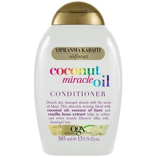 Ogx Coconut Miracle Oil Conditioner - Yıpranmış Saçlar İçin Bakım Kremi 385ml - 1