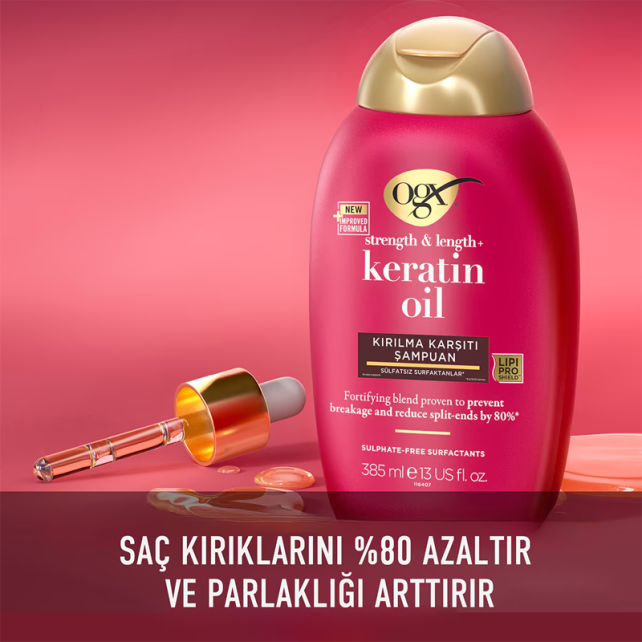 Ogx Keratin Oil Coditioner - Kırılma Karşıtı Saç Bakım Kremi 385ml - 3