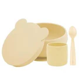 OiOi BLW Beslenme Seti 1 - Kapaklı Kase Melow Yellow - OİOİ
