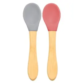 OiOi Mama Kaşığı Powder Grey - Velvet Rose 2'li - OiOi