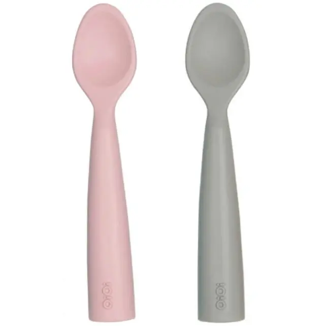 OiOi Nam Nam Mama Kaşığı Pink - Grey 2'li - 1