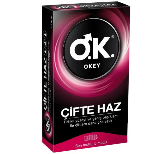 Okey Çifte Haz Prezervatif 10'lu - 1