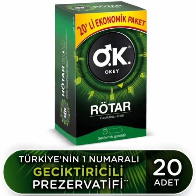 Okey Rötar Max Prezervatif 20 Adet - 2