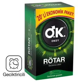 Okey Rötar Prezervatif 20'li - Okey