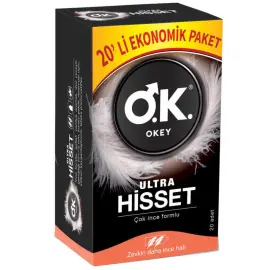 Okey Ultra Hisset Prezervatif Ekonomik 20'li - Okey
