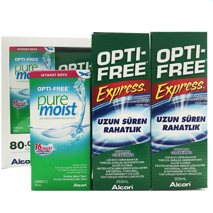 Opti Free Value Pack Lens Solüsyonu 2x355ml + PureMoist 90ml Hediye Opti Free Value Pack Lens Solüsyonu 2x355ml + PureMoist 90ml Hediye