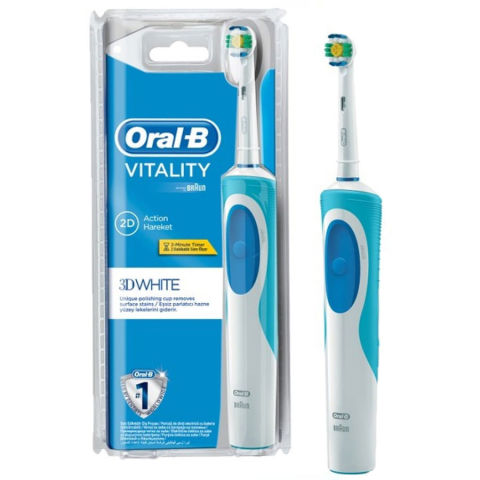 Oral-B Vitality 3D White D12 - Sarj Edilebilir Diş Fırçası Oral-B Vitality 3D White D12 - Sarj Edilebilir Diş Fırçası