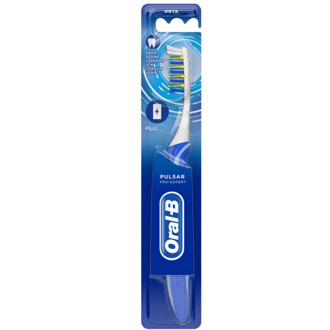 Oral-B Pro-Expert Pulsar Deep Clear 40 - Pilli Diş Fırçası Orta - 1