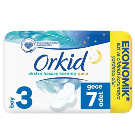 Orkid Ekstra Hassas Koruma - Gece 7 Adet - Orkid