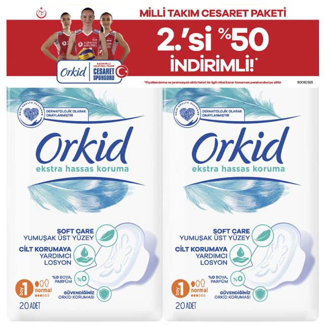 Orkid Esktra Hassas Koruma - Normal Ped 40 Adet - 1