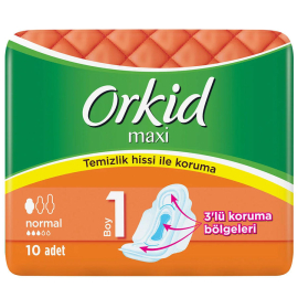 Orkid Maxi Hijyenik Ped Normal 10 Adet - Orkid
