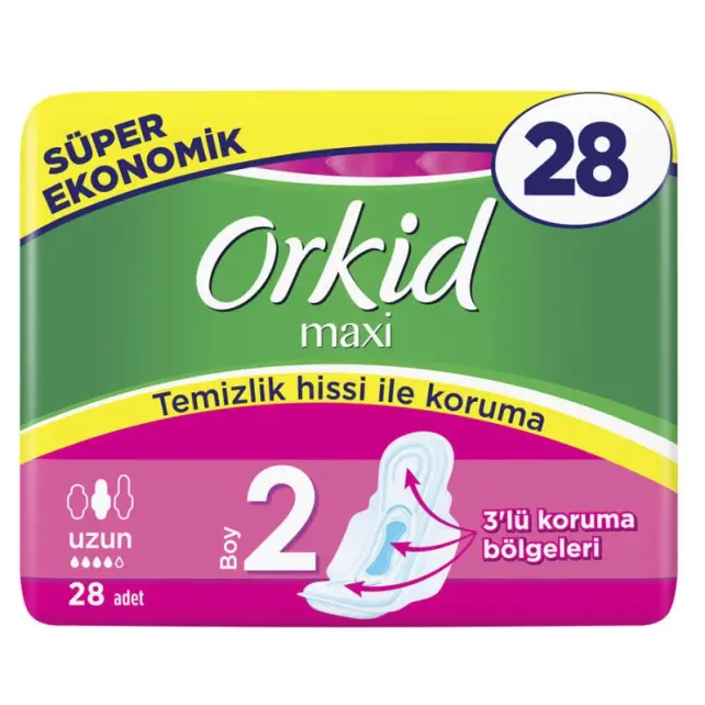 Orkid Maxi Hijyenik Ped Uzun 28 Adet - 1