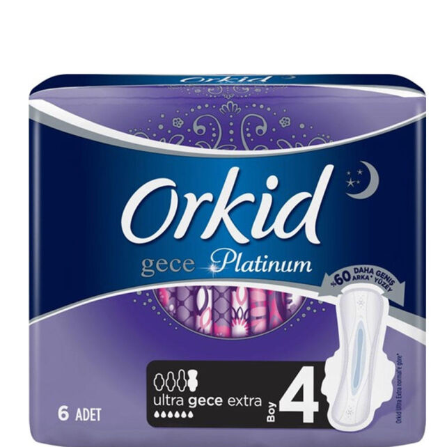 Orkid Platinum Gece Extra Ped - Tekli Paket 6 Adet - 1