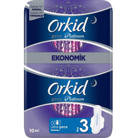 Orkid Platinum Gece Ped - Ekonomik Paket 10 Adet - Orkid