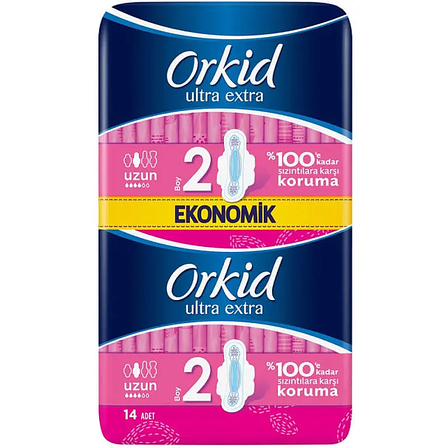 Orkid Ultra Extra 2'li Uzun Boy Ped 14 Adet - 1