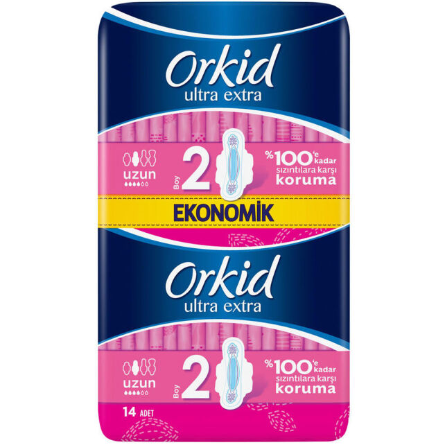 Orkid Ultra Extra 2'li Uzun Boy Ped 14 Adet - 1