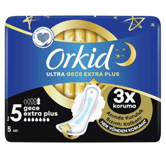 Orkid Ultra Gece - Ekstra Plus Ped Uzun 5 adet - 1