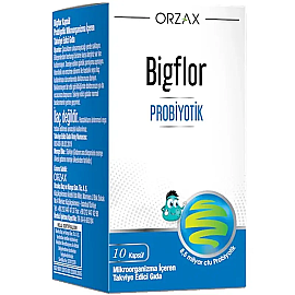 Orzax Bigflor Probiyotik - Takviye Edici Gıda 10 Kapsül - Orzax