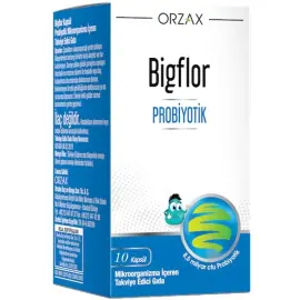Orzax Bigflor Probiyotik - Takviye Edici Gıda 10 Kapsül - Orzax