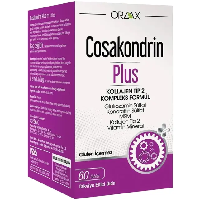 Orzax Cosakondrin Plus - Takviye Edici Gıda 60 Tablet - 1