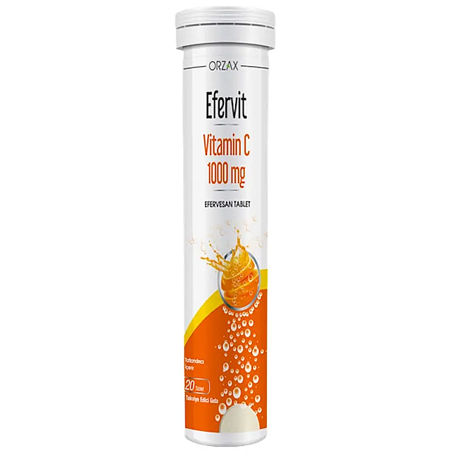 Orzax Efervit Vitamin C 1000mg - Takviye Edici Gıda 20 Tablet - 1