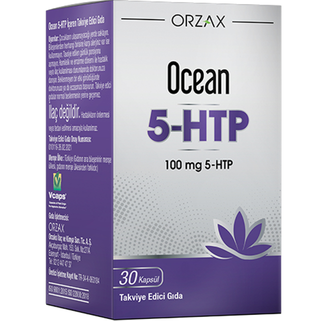 Orzax Ocean 5-HTP Takviye Edici Gıda 30 Kapsül - 1