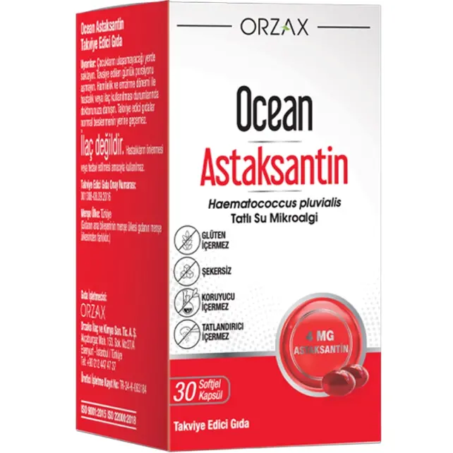 Orzax Ocean Astaksantin - Takviye Edici Gıda 30 Kapsül - 1