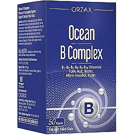 Orzax Ocean B Complex - Takviye Edici Gıda 50 Kapsül - Orzax