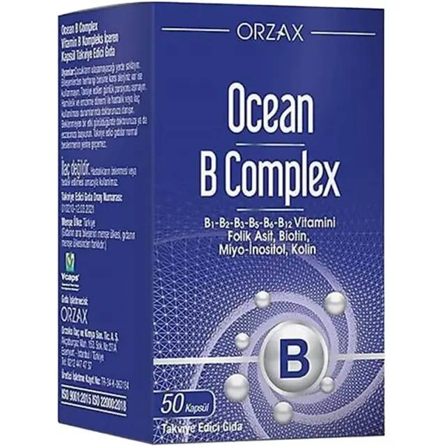 Orzax Ocean B Complex - Takviye Edici Gıda 50 Kapsül - 1