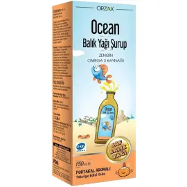 Orzax Ocean Balık Yağı Takviye Edici Gıda 150 ml - Portakal Aromalı - Orzax