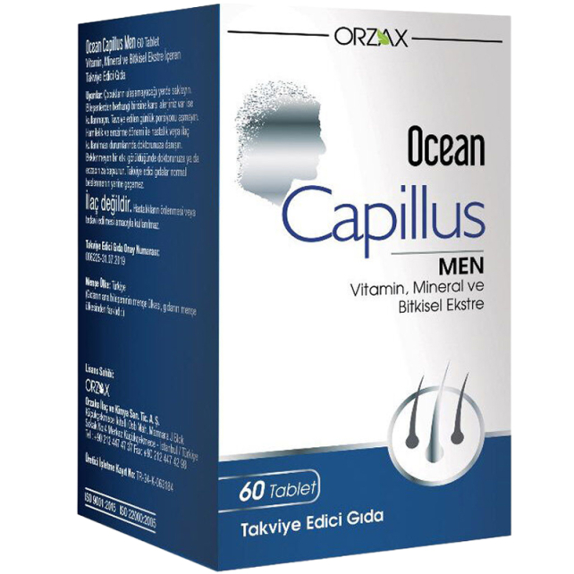 Orzax Ocean Capillus Men - Erkekler İçin Takviye Edici Gıda 60 Tablet - 1
