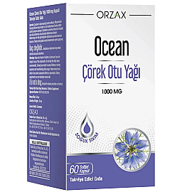 Orzax Ocean Çörek Otu Yağı - Takviye Edici Gıda 60 Kapsül - Orzax