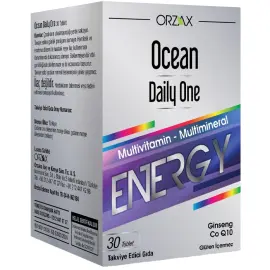 Orzax Ocean Daily One Energy - Multivitamin Takviye Edici Gıda 30 Tablet - Orzax