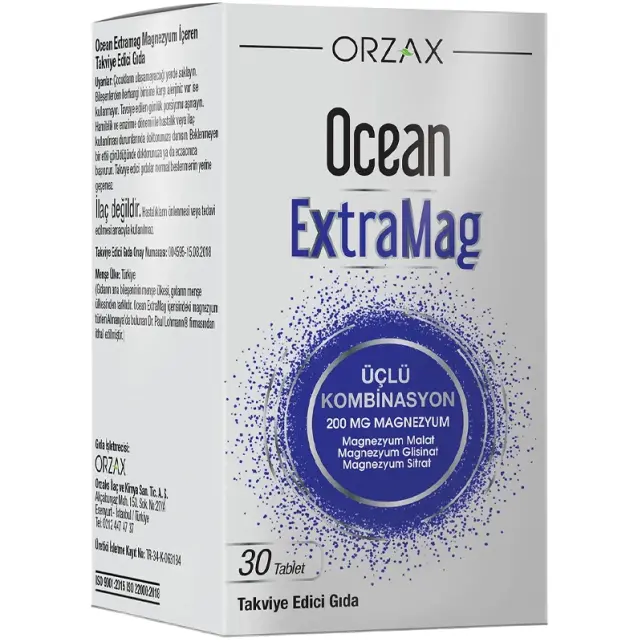 Orzax Ocean ExtraMag Üçlü Kombinasyon 30 Tablet - 1