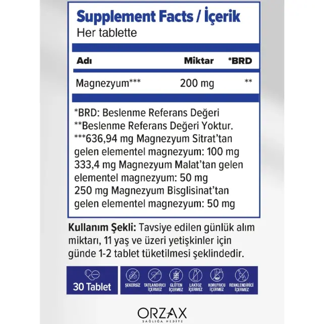 Orzax Ocean ExtraMag Üçlü Kombinasyon 30 Tablet - 2
