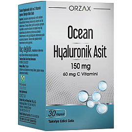Orzax Ocean Hyaluronik Asit 150mg - Takviye Edici Gıda 30 Kapsül - Orzax