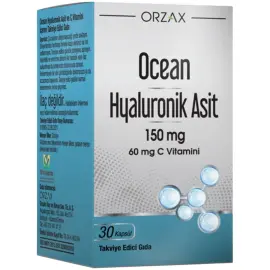 Orzax Ocean Hyaluronik Asit 150mg - Takviye Edici Gıda 30 Kapsül - Orzax