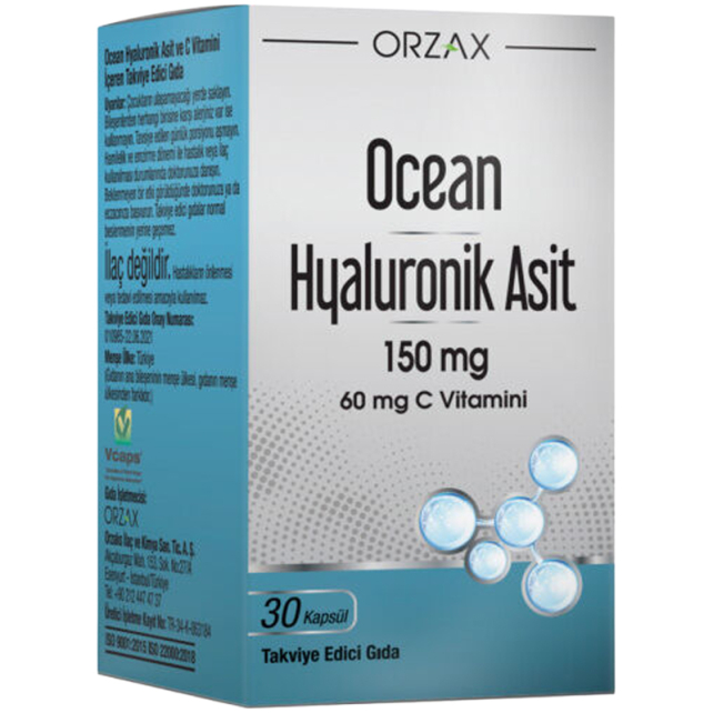 Orzax Ocean Hyaluronik Asit 150mg - Taviye Edici Gıda 30 Kapsül - 1