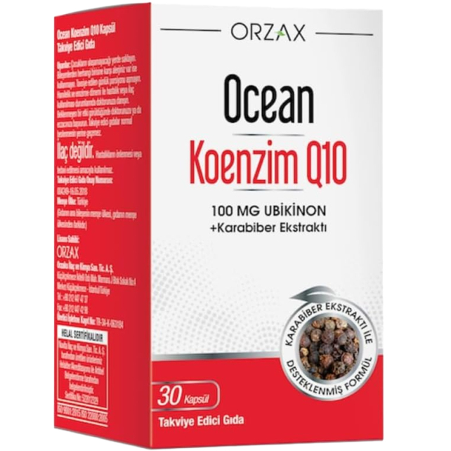 Orzax Ocean Koenzim Q10 - Takviye Edici Gıda 30 Kapsül - 1