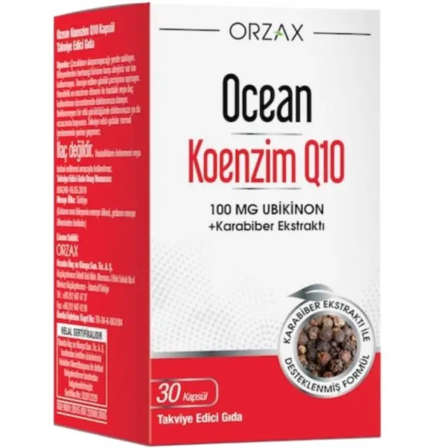 Orzax Ocean Koenzim Q10 - Takviye Edici Gıda 30 Kapsül - 1