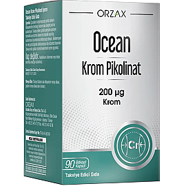 Orzax Ocean Krom Pikolinat - Takviye Edici Gıda 90 Bitkisel Kapsül - Orzax