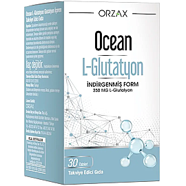 Orzax Ocean L Glutathione 250mg - Takviye Edici Gıda 30 Tablet - Orzax